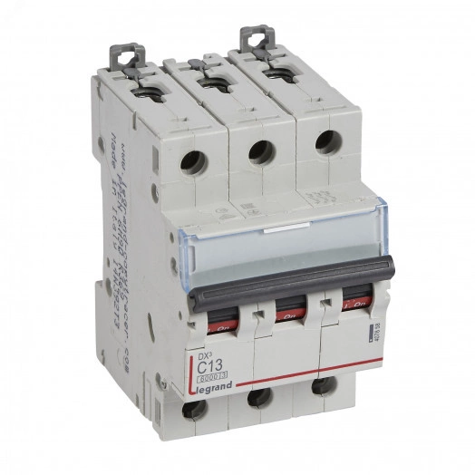 Выключатель автоматический трехполюсный 13А С DX3 6kA/10kA