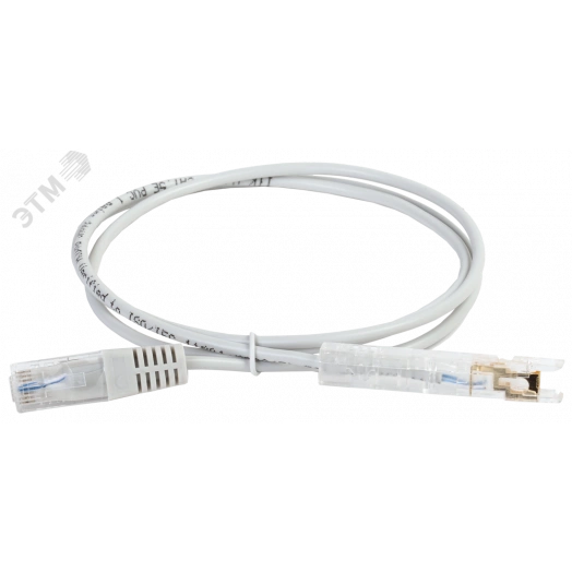 Патч-корд ITK категория 110-RJ45 5Е 1 метр PVC серый