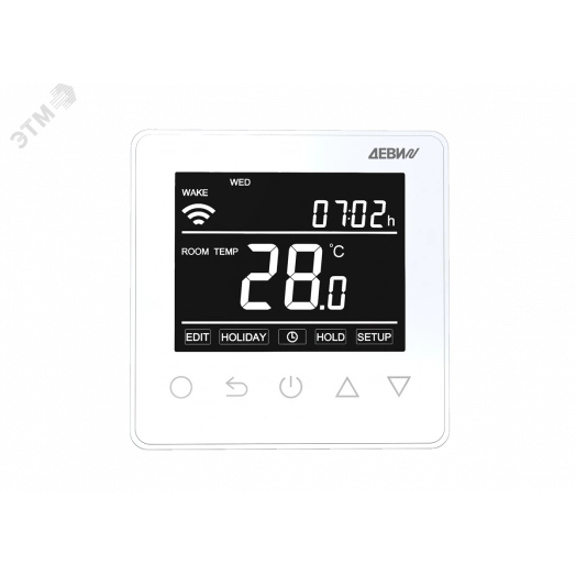Терморегулятор для теплого пола ДЕВИ Prime программируемый, c Wi-Fi, с комбинацией датчиков, белый, 16А