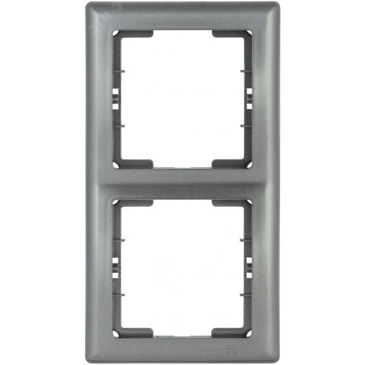 Рамка 2 местная вертикальная BOLERO антрацит