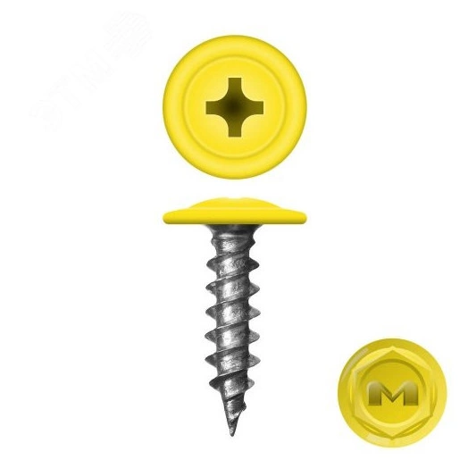 Саморез металл/металл 4.2х25 пресс-шайба острый RAL1018