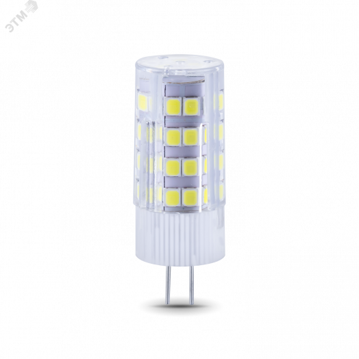 Лампа светодиодная LED 4 Вт 400 Лм 3000К теплая G4 керамика 12 В капсула Elementary Gauss