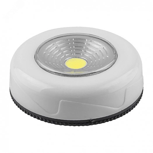 Светодиодный светильник кнопка 2w белый (3шт в блистере)