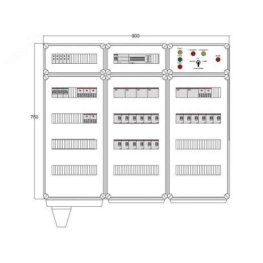 Щит управления электрообогревом DEVIbox HS 18x2700 D850 (в комплекте с терморегулятором)