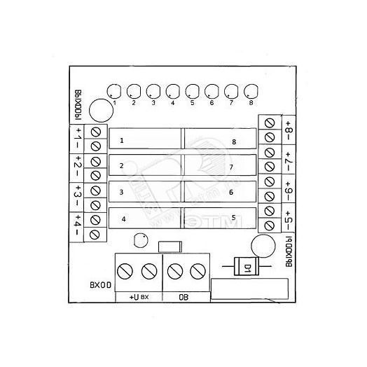 Блок коммутационный защитный БЗК-8