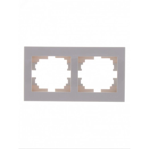 Рамка RAIN 2-ая горизонтальная крем с боковой вставкой