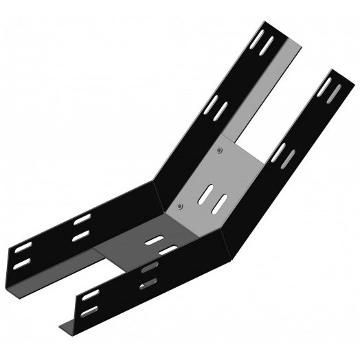 Лоток перфорированный КП 100х50-45 УХЛ1  для поворота трассы вверх на 45 горячее цинкование S1.5