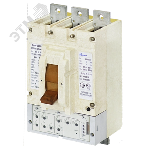 Выключатель автоматический ВА08-0805Н-370010-20УХЛ3 800А, 660В длинные вывода