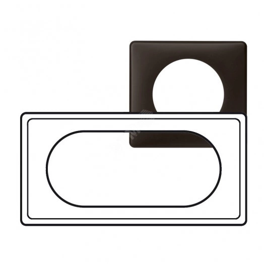 Рамка, 4/5 модулей, черная перкаль