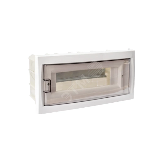 Щит распределительный встраиваемый КНС-12Д  с 0 шиной 12М пластиковый белый прозрачная дверь