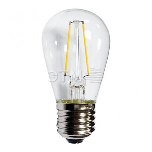Ретро лампа профессиональная Filament ST45 E27, 2W, 230В Теплая белая 3000K