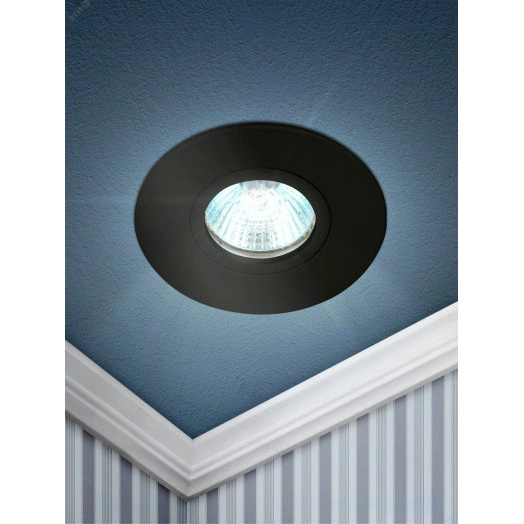 Cветильник встраиваемый алюминиевый KL83 BK MR16/GU5.3 черный ЭРА