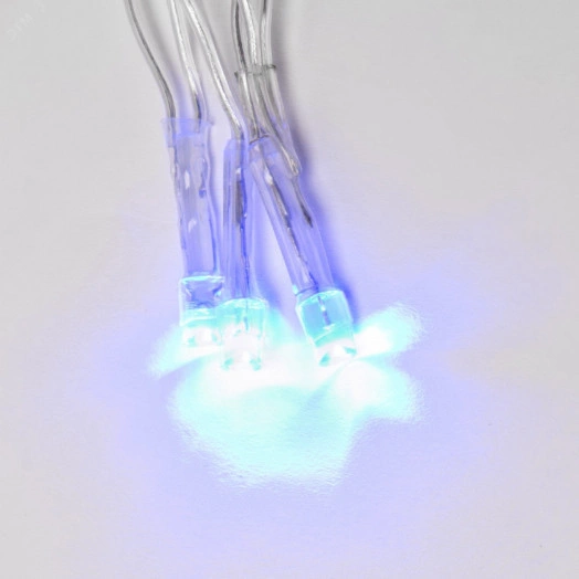 Гирлянда светодиодная с контроллером, 5м 50 светодиодов ULD-S0500-050/DTA BLUE IP20 Синий свет Провод прозрачный