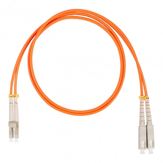 Шнур оптический коммутационный (патч-корд), LC-SC, дуплекс (duplex) OM2, нг(А)-HF, оранжевый, 20 м