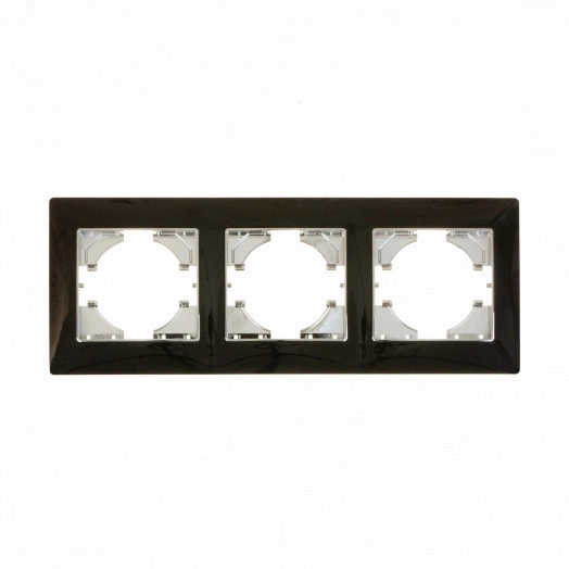 BRAVO рамка 3-местная, цинк,  оникс.