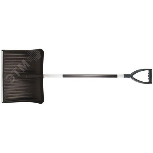 Лопата для уборки снега пластиковая, съемный алюминиевый черенок 490х400х1380 мм