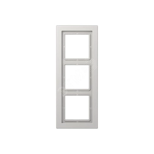 Рамка 3-я для горизонтальной/вертикальной установки  Серия- LS-Design  Материал- дуропласт  Цвет- светло-серый