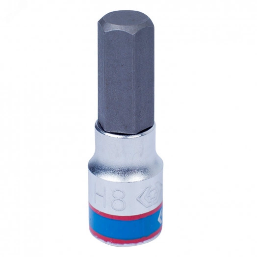 Насадка (бита) торцевая 1/4', HEX, 8 мм, L = 37 мм