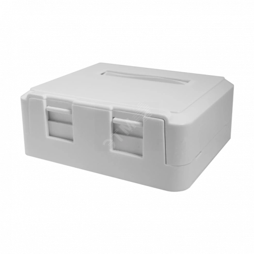 Корпус розетки для двух вставок типа Keystone Jack, белая