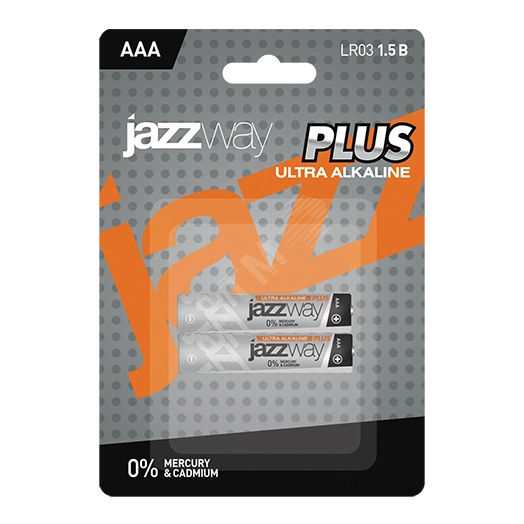 Элемент питания LR03 (AAA) алкалиновая JAZZway    Ultra PLUS BL-2