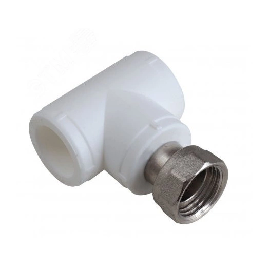 Тройник с накидной гайкой 25 х 3/4' х 25 полипропиленовый PPR белый