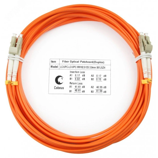 Шнур оптический duplex 7м LC-LC 62,5/125 mm  LSZH FOP-62-LC-LC-7m