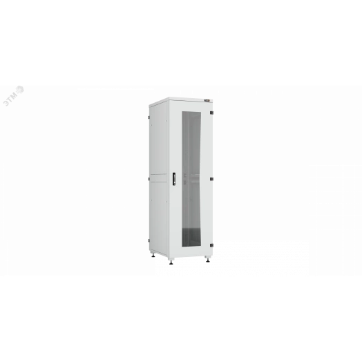 Шкаф напольный серии Lite II 19', 42U, стеклянная дверь, цельнометаллические двухуровневые стенки и задняя дверь, Ш600хВ2042хГ800мм, в разобранном виде, серый RAL7035