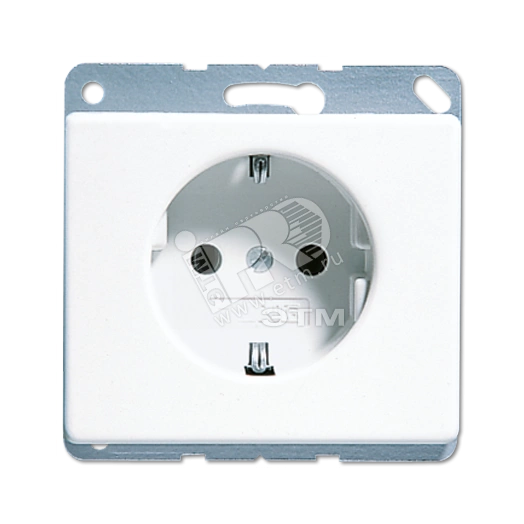 Розетка штепсельная SCHUKO с защитой от детей 16A 250V белая