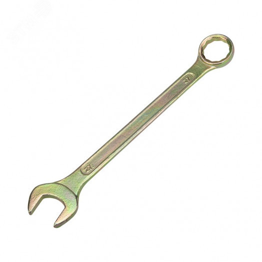 Ключ комбинированный 27 мм, желтый цинк