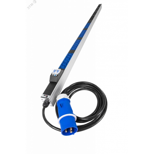 Блок розеток вертикальный, мониторинг, измерение, 1 фаза 32A, авт, 36C13, 1420 мм, вх IEC 309, шнур 3 м