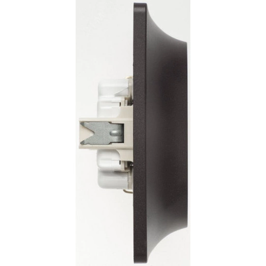 GLOSSA Розетка двойная с заземлением со шторками шоколад в сборе