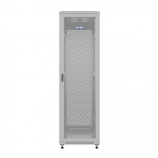 Шкаф напольный универсальный серверный NTSS R 42U 600х1000мм, 4 профиля 19, двери перфорированная и перфорированная, боковые стенки съемные, регулируемые опоры, разобранный, серый RAL 7035
