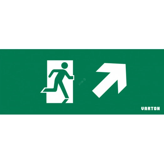 Пиктограмма СТРЕЛКА ВВЕРХ ВПРАВО для аварийно-эвакуационного светильника ip20 Вартон