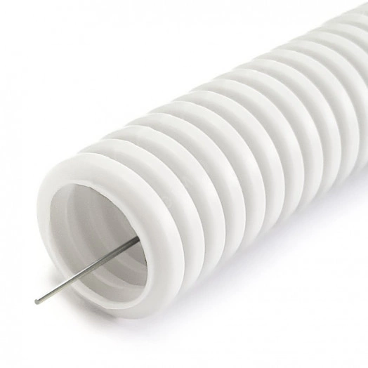 Труба гофрированная ПЛЛ тяжелая 750 Н безгалогенная (HF) негорючая (НГ) белая с/з д32 (25м/1375м уп/пал)