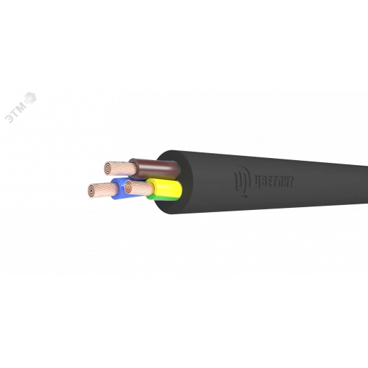 Провод ПВС 2х1,5+1х1,5 черный