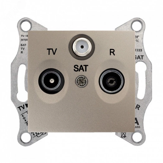 Sedna Розетка телевизионная TV/R/SAT оконечная титан