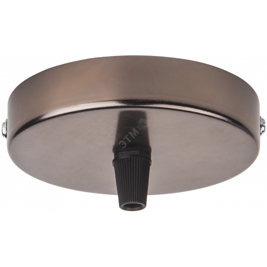 Потолочная база декоративная черный хром