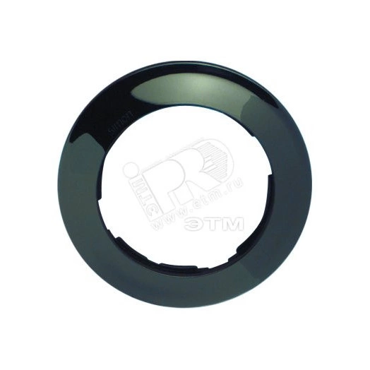 Рамка 1 пост, груг, S88, воронёная сталь