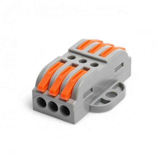 Клемма проходная СМК 223-2413 с мотажной площадкой (КВТ) СМК 223-2413