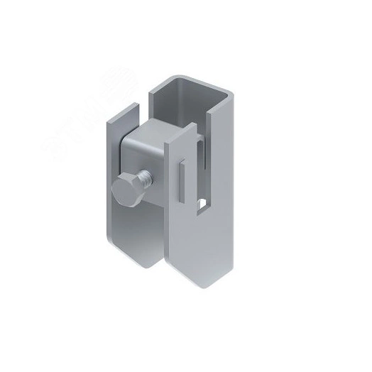 Держатель плоского проводника до 50 мм с болтом. Материал - горячеоцинкованная сталь.