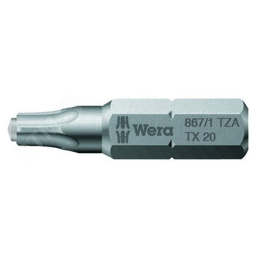 Бита 867/1 ZA SPAX T-STAR plus (TORX с цапфой) вязкая твердость хвостовик 1/4 C 6.3 TX 20 x 25 мм