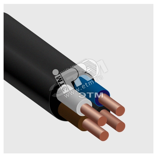 кабель ВВГнг(A) 4х6ок(PE)-0.66