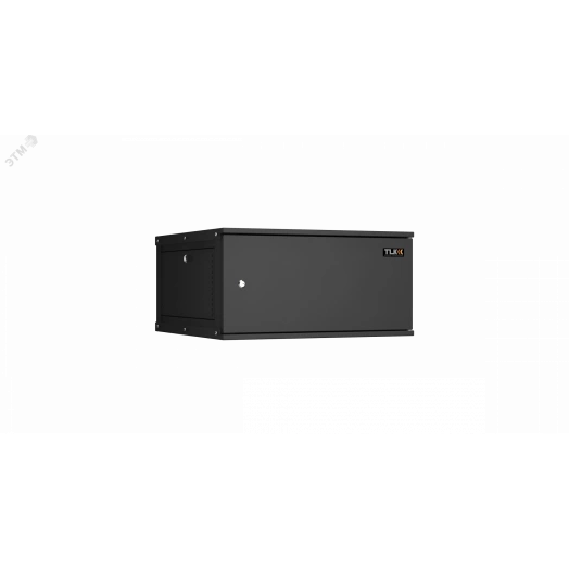 Шкаф настенный разборный TLK 19', 6U, цельнометаллическая дверь, Ш600хВ303хГ600мм, 2 пары монтажных направляющих, черный