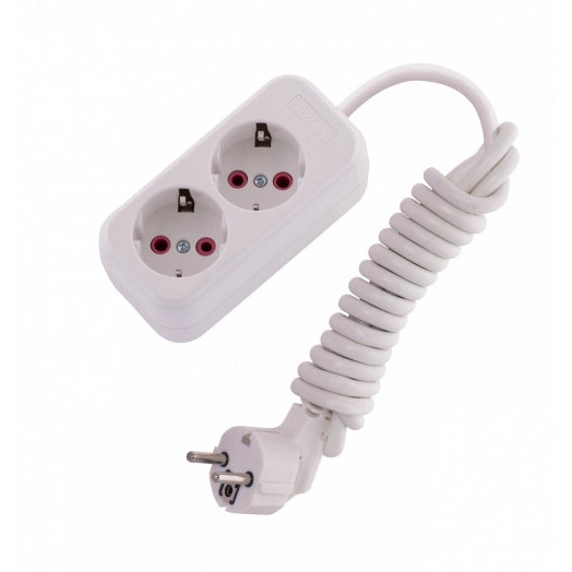 Удлинитель с заземлением 2 входа 2 метра