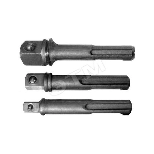 Адаптеры под головки с хвостовика SDS+ набор 3 шт, легированная сталь