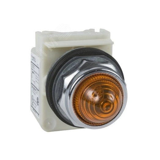 Лампа сигнальная 30мм 24В желтая