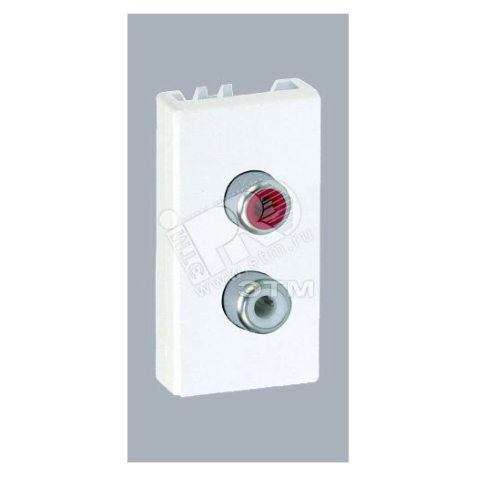 Connect Плата с 2-мя разъёмами RCA (чёрный красный) винты 225х45мм алюминий