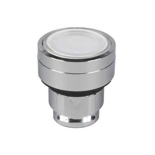 Кнопка 22мм белая с подсветкой