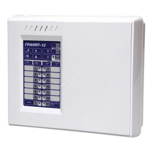 Прибор приемно-контрольный охранно-пожарный Гранит-12 12 ШС 1 вход УДП 4 выхода ПЦН 3 контролируемых выхода 'ОК' TouchMemory microUSB 220 В
