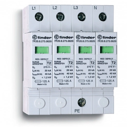 Устройство защиты от импульсных перенапряжений УЗИП тип 2 (4 варистора) модульный без дополнительного контакта IP20